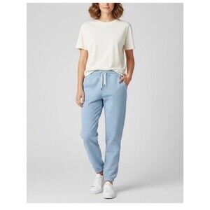 Vuori Laguna Pants Womens M Lounge Joggers Light Blue Drawstring Pockets VW437